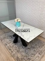 Кухонный раздвижной стол "Спайдер", итальянский мрамор