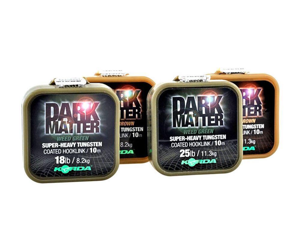 KORDA Поводковый материал Dark Matter Tungsten Coated Braid Gravel Brown 18lb 10м