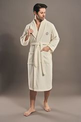 Халат облегченный мужской  7260 кремовый Nusa Турция