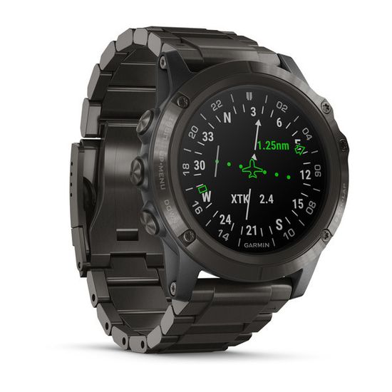 Умные авиационные часы Garmin D2 Delta PX 010-01989-31 с титановым DLC ремешком