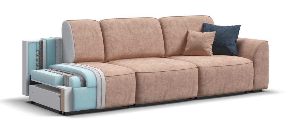 Диван KING MODOOL MAX Велюр Royal пион