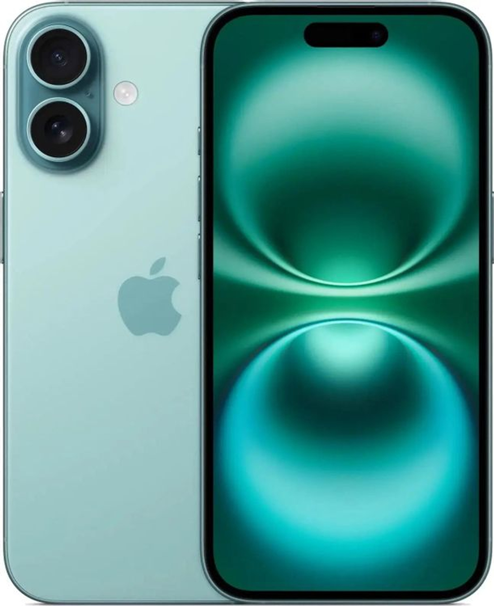6.1" Смартфон Apple iPhone 16 256Gb,  A3287,  NFC,  OLED,  60Гц,  бирюзовый