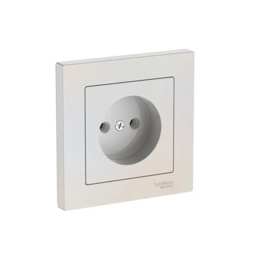 Atlas Design розетка без заземления без шторок, 16А, в сборе, быстрозажим. клем., Жемчуг