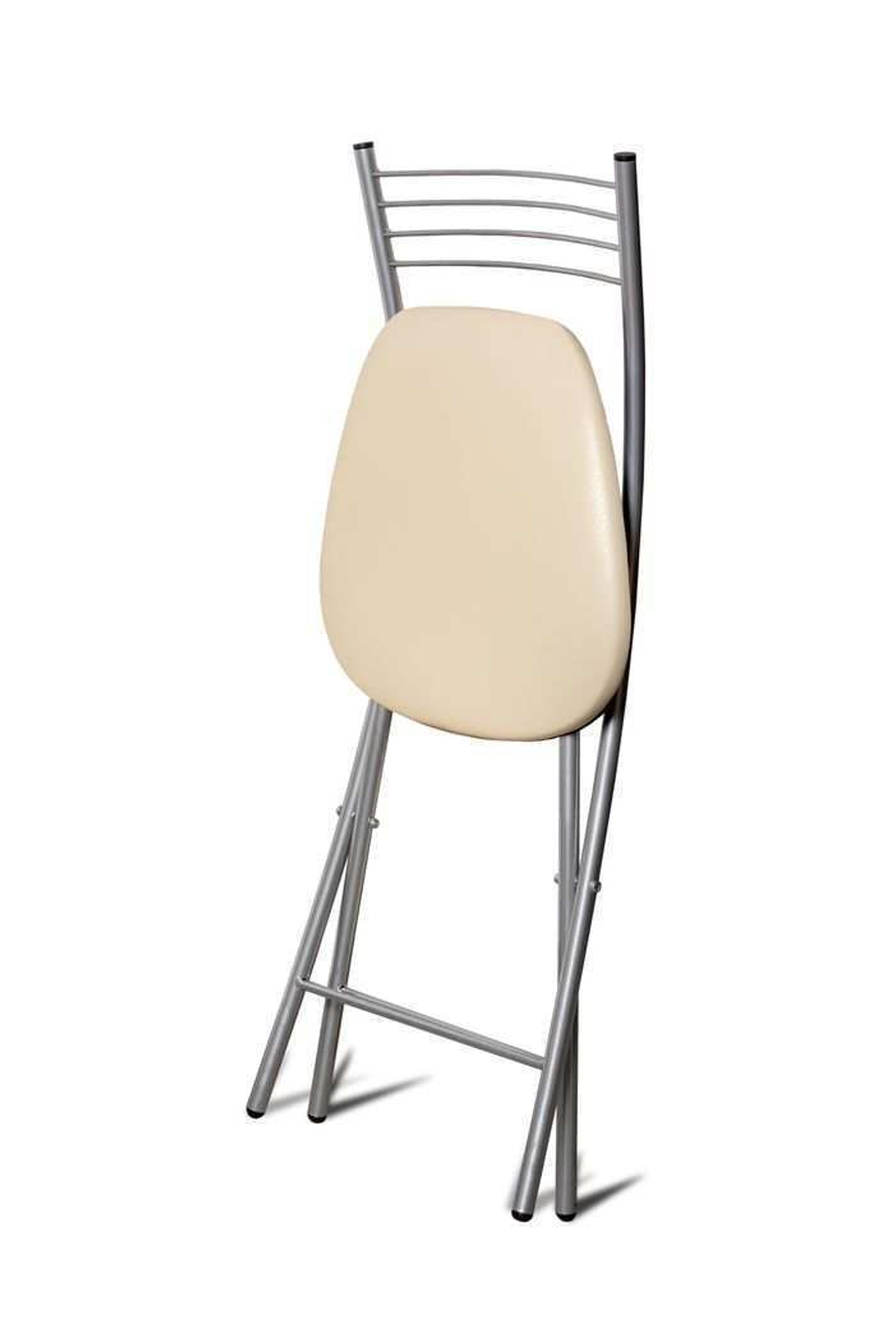 Стул Хлоя Складной Серебро/ Борнео крем