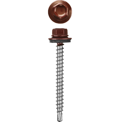 Саморезы СКД кровельные, RAL 3005 темно-красный, 29 х 4.8 мм, 2 500 шт, для деревянной обрешетки, STAYER