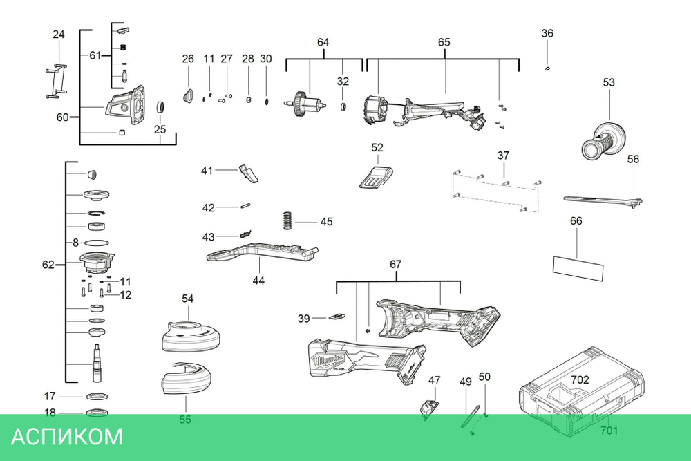 Угловая шлифмашина Milwaukee M18 ONEFSAG125XPDB-0X FUEL (4933478434)
