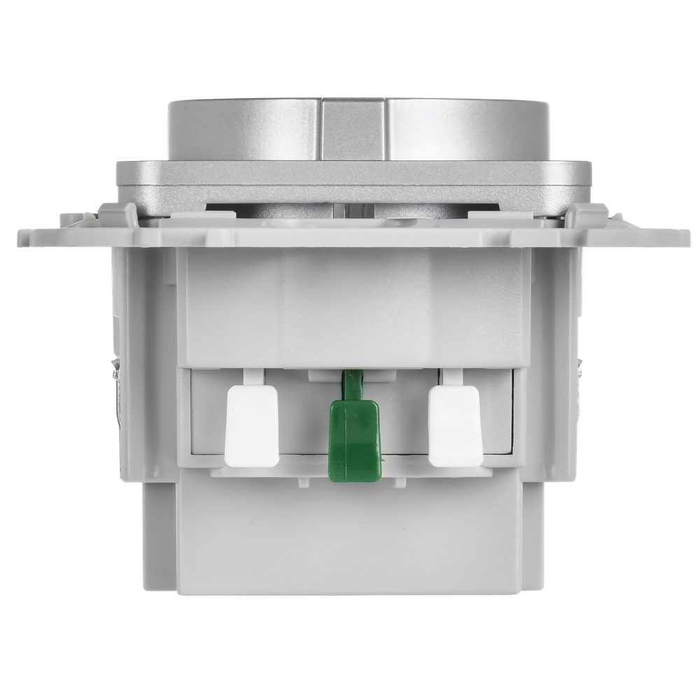 FLITE Розетка 1-местная с заземлением с защитными шторками 16А с USB A+A 3,1А безвинтовое крепление РСЮша11-1-ФлА алюминий IEK