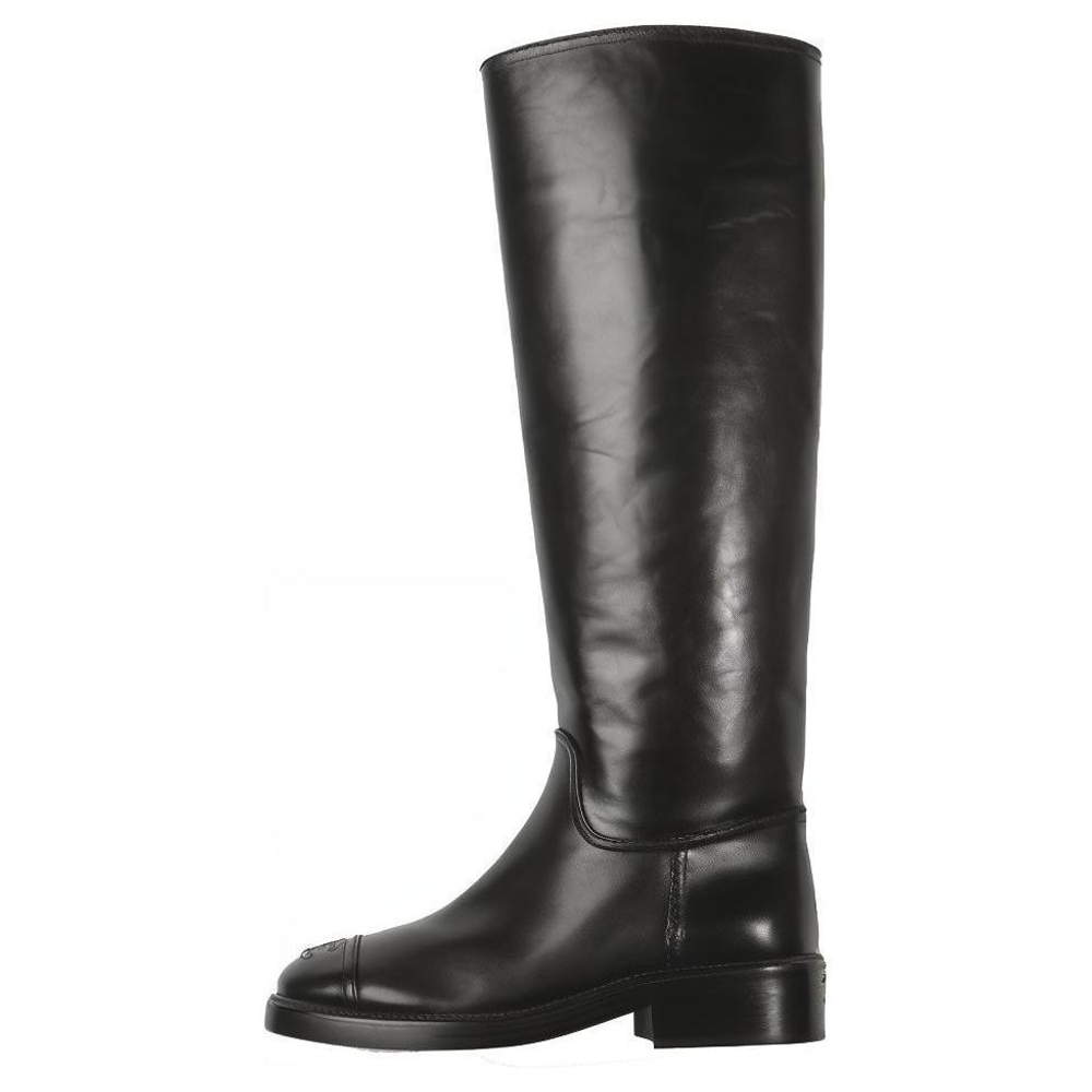 CHANEL Knee high Boots Women"s Black