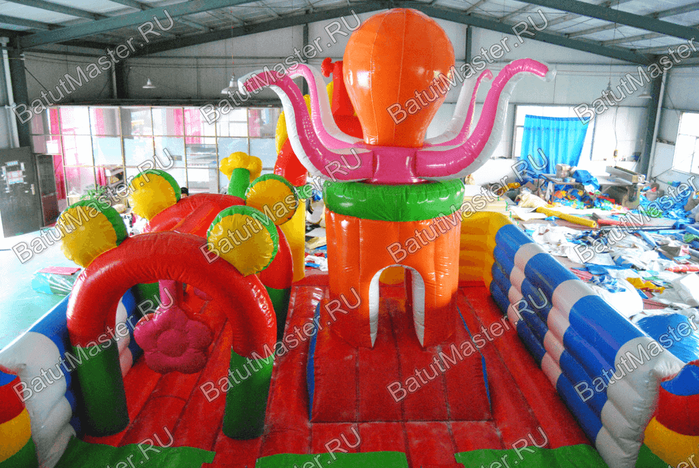 Коммерческий надувной батут "Осьминожье царство 2"