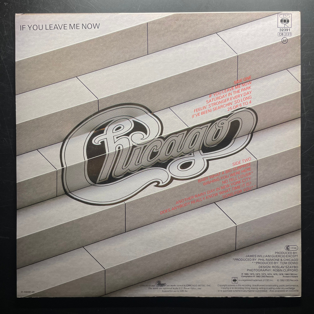 Chicago ‎– If You Leave Me Now (Голландия 1986г.)
