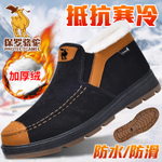 PROTECTCAMEL Lü Liangwei Same Style, Men"s Shoes Slip on Winter Old Beijing Cloth Shoes Insulated Shoes Men"s