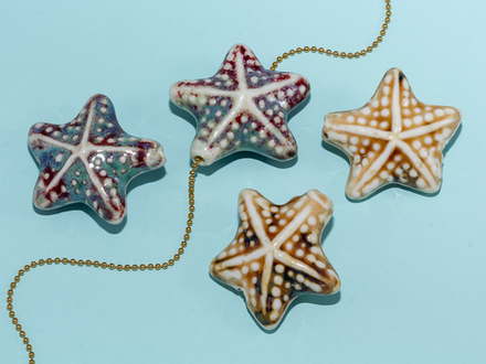 Бусина "Морская звезда" 35х36,5мм, керамика