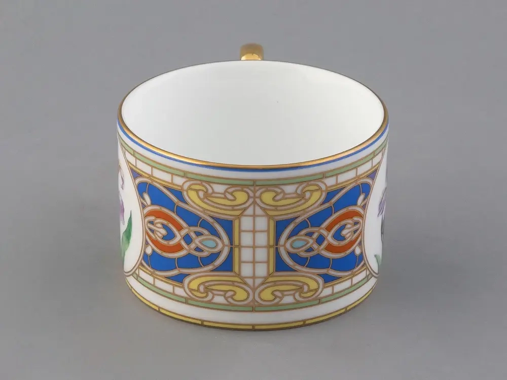 Подарочный набор чашка с блюдцем 250 мл, форма Соло, рисунок Нежный Ирис, арт. 81.32657.00.1