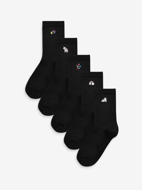 Носки бамбуковые для девочки Next 201-169, 5 шт., Черный