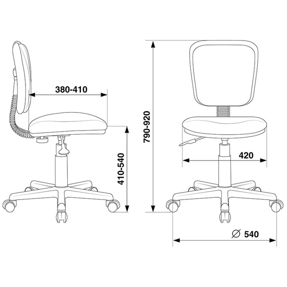 Кресло детское Бюрократ CH-204NX/PENCIL-GN зеленый карандаши, без подлокотников