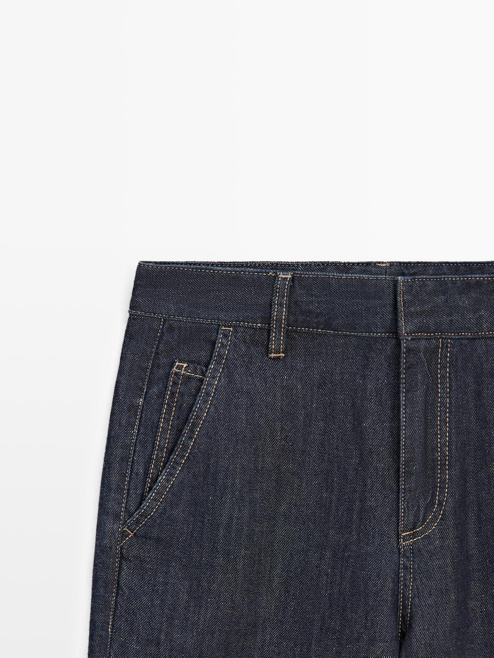 Massimo Dutti Свободные джинсы прямого кроя, темно-синий