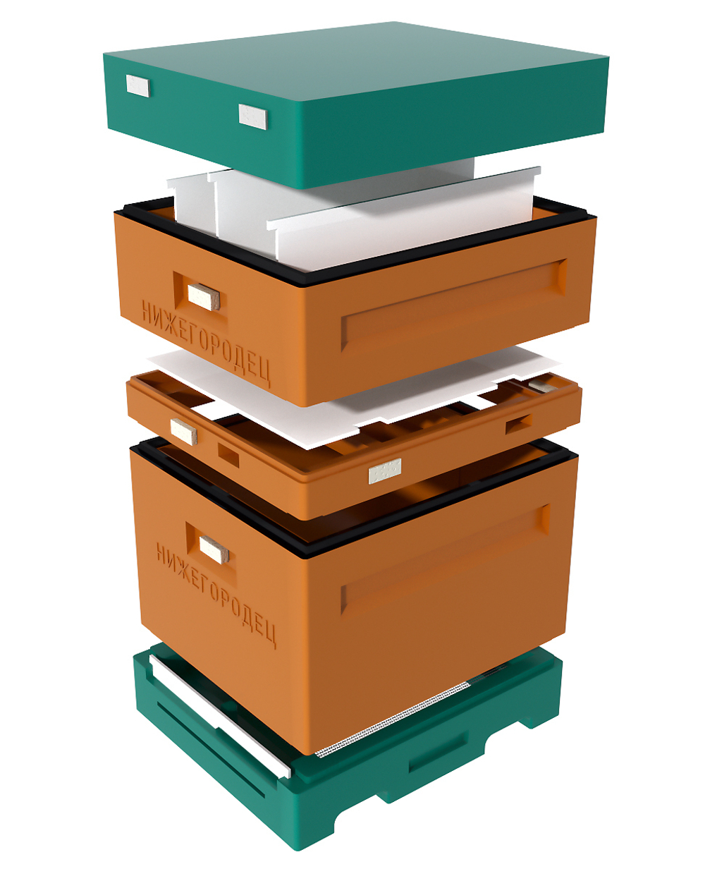 Набор для облета маток Нижегородец (4 маткоместа) Дадан 12 рамок