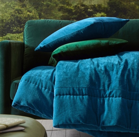 Покрывало 240x260 Blanc Des Vosges Byzance Bleu Paon