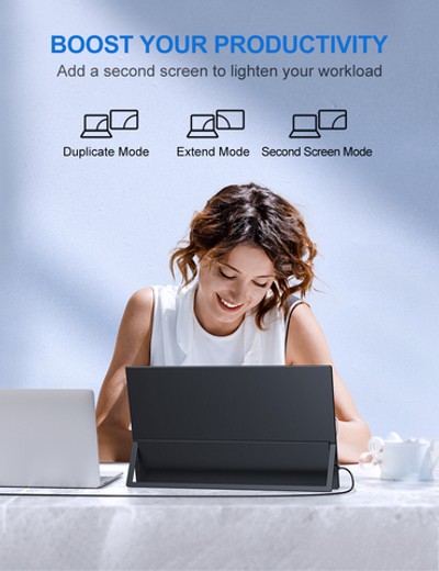 18.5" Портативный монитор с встроенной подставкой Umax18 FHD IPS 1920x1080, 120 Гц