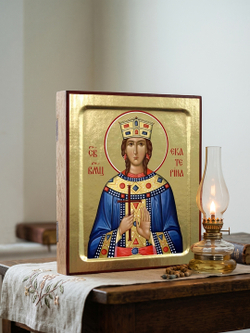 Икона Екатерины, великомученицы (поясная) на дереве: 125 х 160 (Синопсисъ)