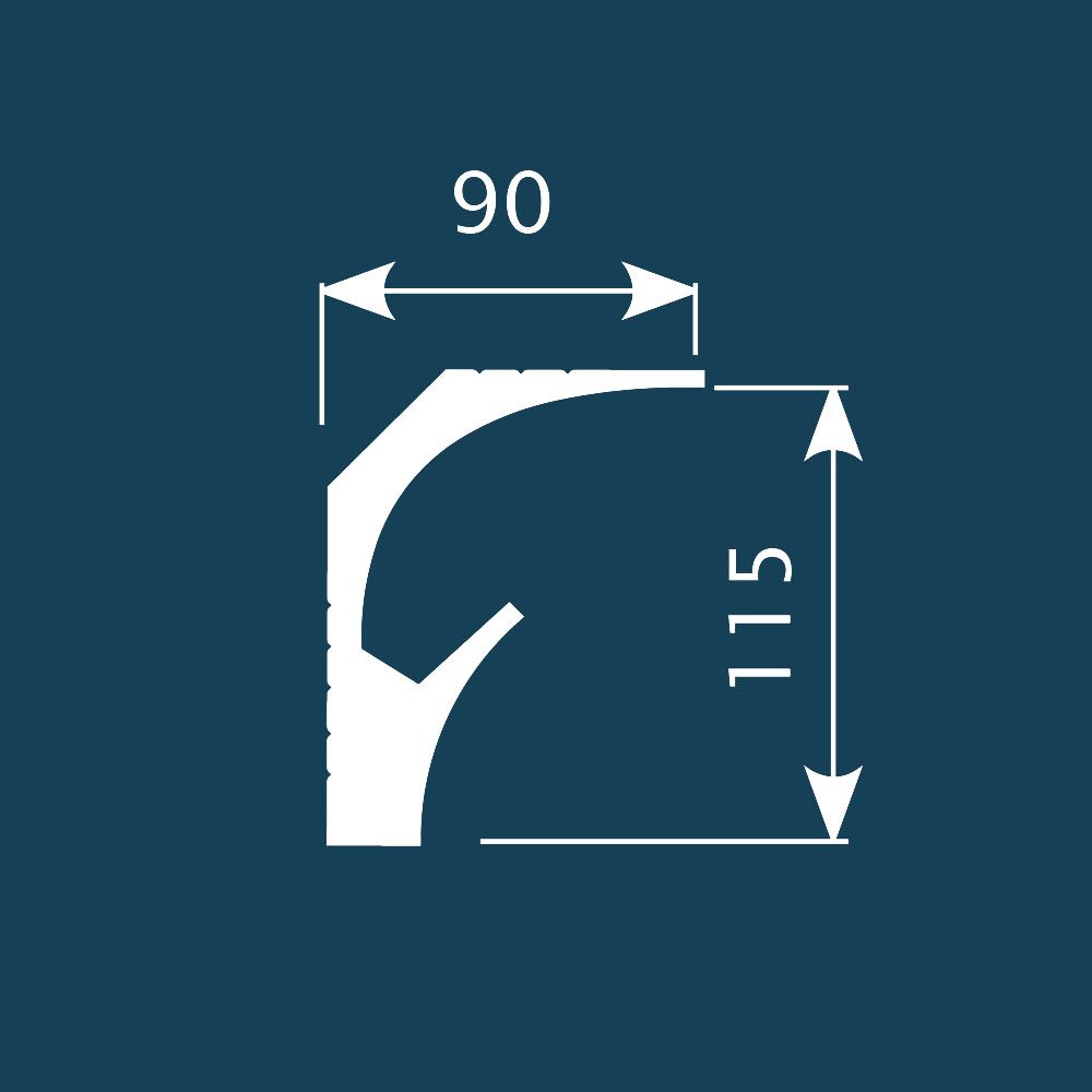 Карниз Ecopolymer, 109x89 мм