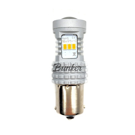 Светодиодная автомобильная LED лампа TaKiMi 1156-3020-14SMD (P21W) 180*,Оранжевый,Не полярная,12V