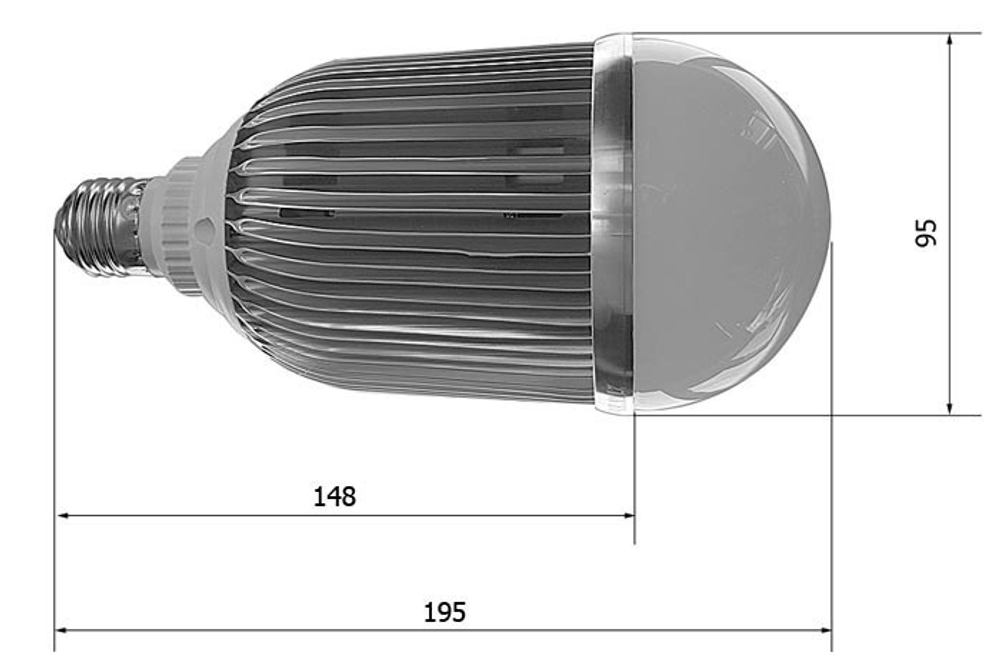 Лампа светодиодная 21W R95 E27 - цвет в ассортименте