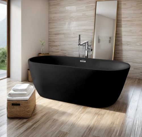 Ванна d'ISEO170MBII акриловая отдельностоящая, черная матовая Ceruttispa