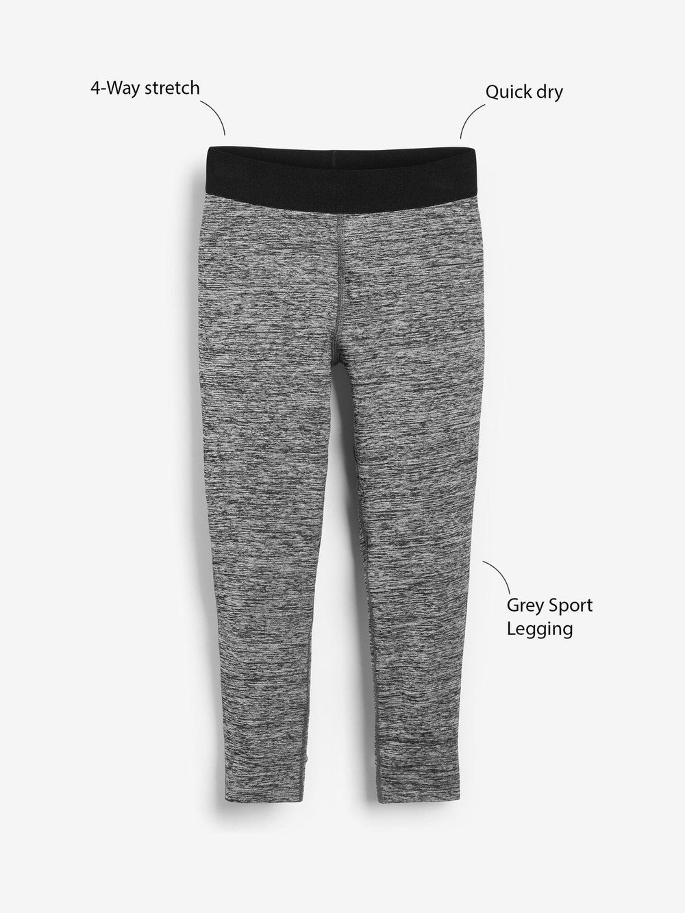 Легинсы спортивные для девочки Next 649-284, Темно-серый