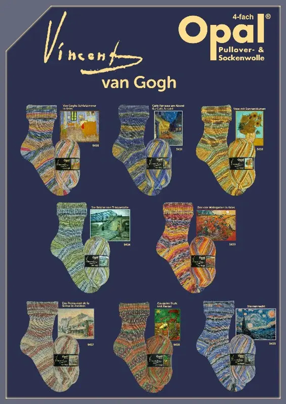Opal Vincent Van Gogh, цвет 5436 стул Гогена