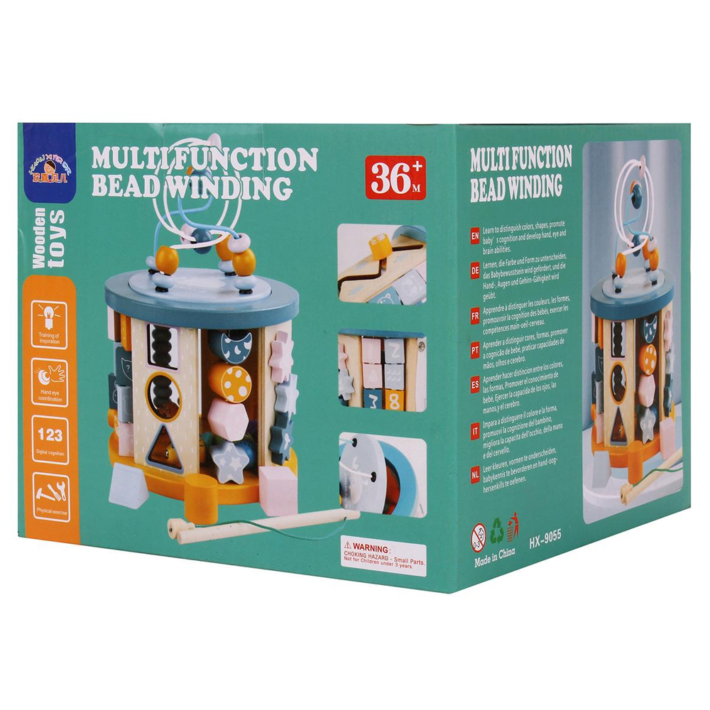 Развивающая игрушка деревянная Бизибокс с лабиринтом, коробка C-41742