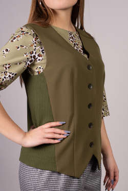 Жилет женский 3199зп, Болотный #69Б063199зп