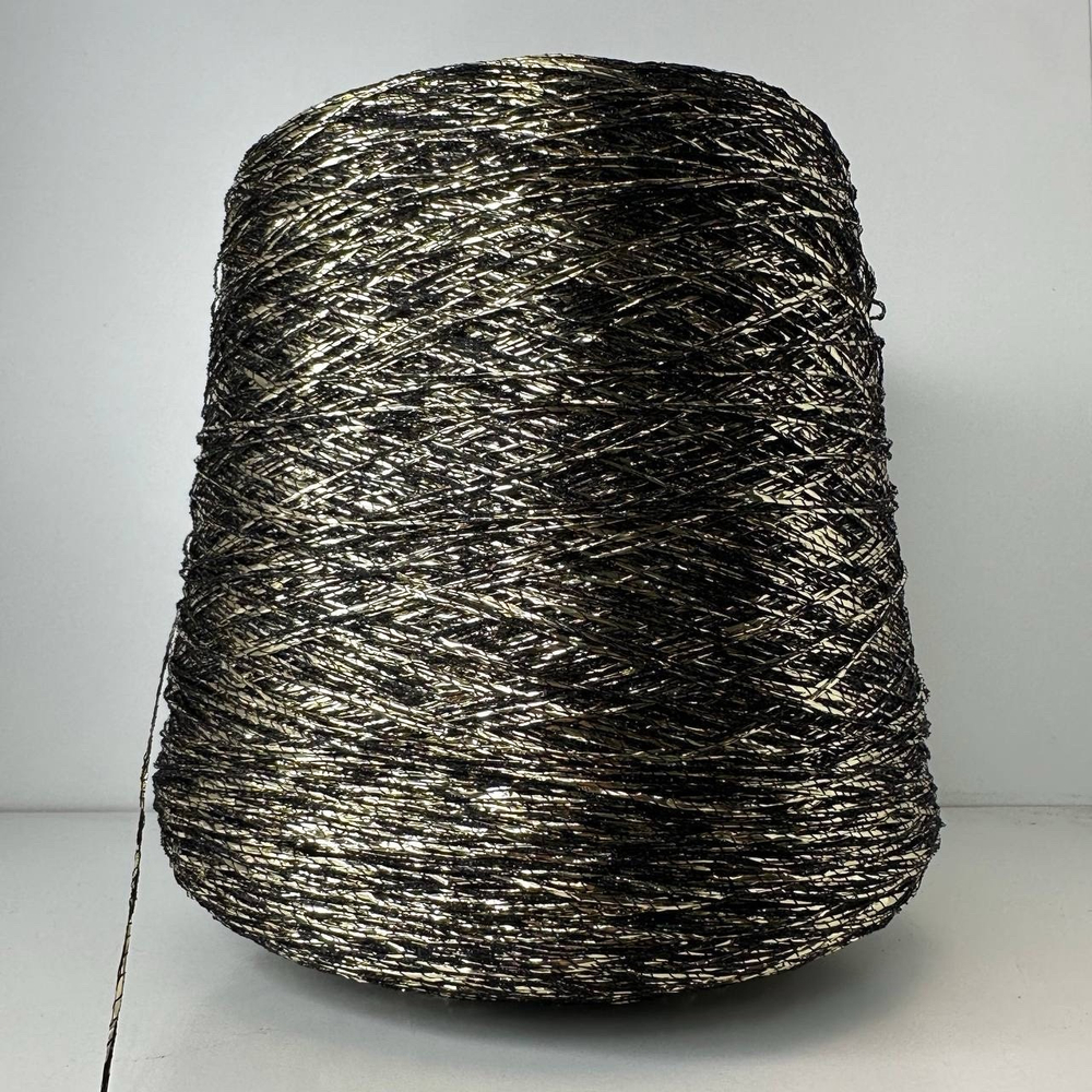 MAROCCO - Luxury Selection by Ri.go.; фольга, люрекс; 670м/100гр; col. blackgold, цвет: черная нить с золотой фольгой