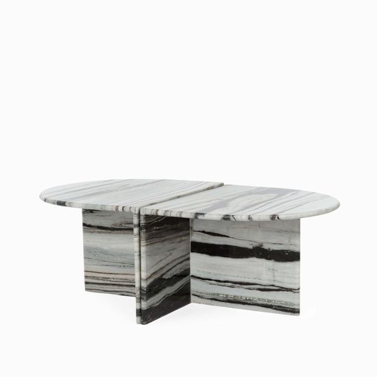 Кофейный стол сет 2 шт Lunden 60х70 мрамор