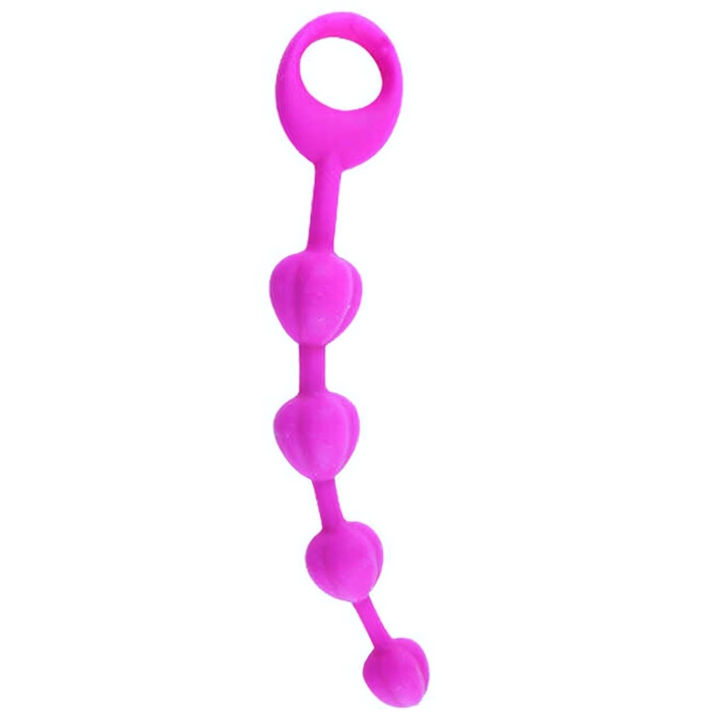Анальная силиконовая цепочка Pretty Love Beeds (Цвет: фиолетовый)