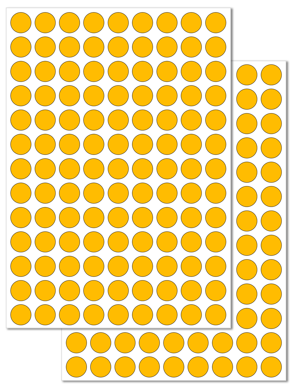 Темно-желтые виниловые наклейки для маркировки Policomprint M20, 12 мм. 234 шт.