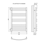 Полотенцесушитель водяной Lemark Atlantiss - LM32810RBL (П10500x800), черный