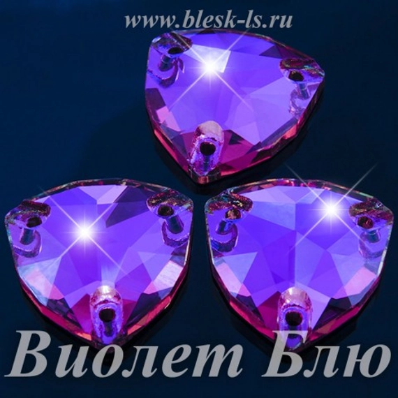 Пришивной триллиант Solvo с 3 отверстиями, Виолет Блю (трил.12/16 мм)