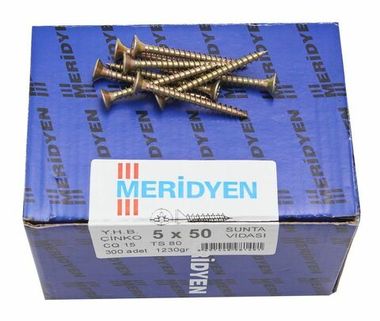 Chipboard screw, yellow galvanized (450шт) KING S 6x50