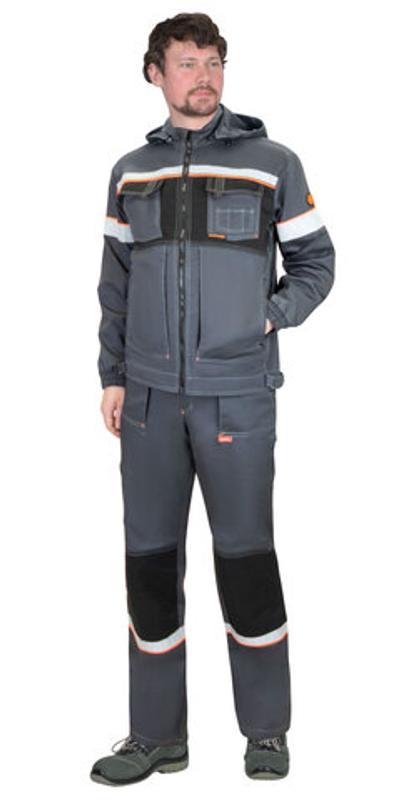 Куртка "РОДОС" темно-серая с черным - ПОД ЗАКАЗ