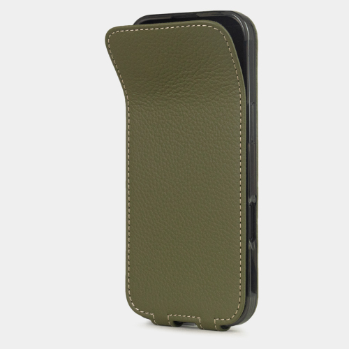 Чехол для iPhone 17 Air - кожа теленка, зеленый