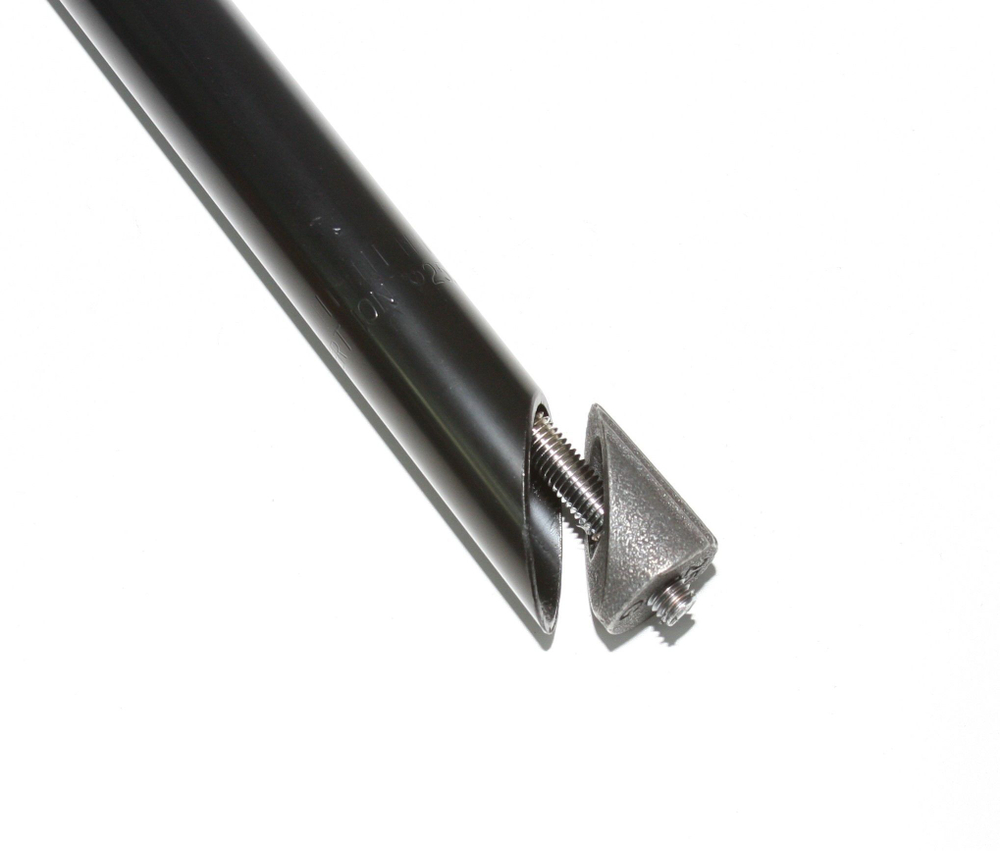 Шток штырь держатель руля D25.4mm L300mm черный для велосипеда