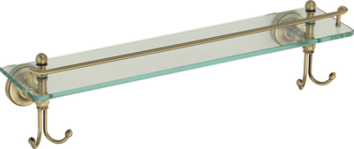 31007-D Полка стеклянная (БРОНЗА) GANZER  (10/1шт)