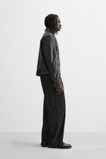 Кожаная куртка boxy fit