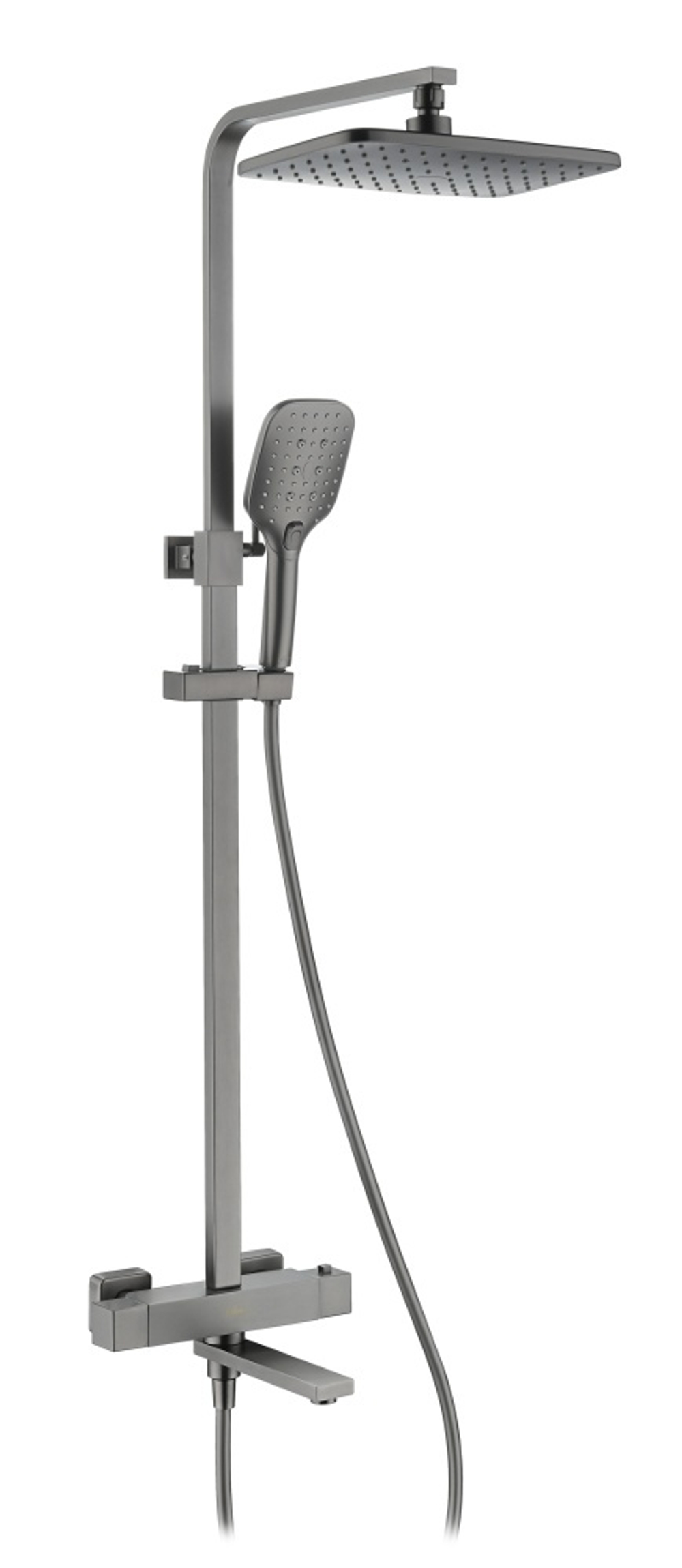 393561-G Душевая система с термостатом КВАД. (ГРАФИТ) ViEiR (4/1шт)