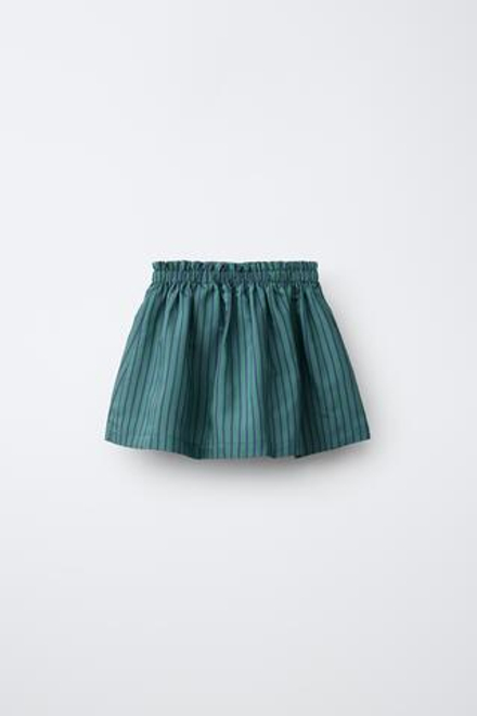 ZARA ЮБКА-ШОРТЫ ИЗ МОДАЛА В ПОЛОСКУ, УТИНО-СИНИЙ
