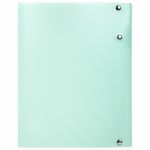 Тетрадь на кольцах А5 175х220 мм, 120 л., пластик, на липучке, с разделителями, BRAUBERG, Мятный, 404638