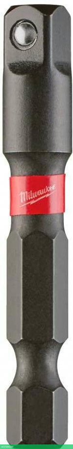 Адаптер ударный для головок Milwaukee Shockwave 1/4" HEX-1/4" квадратный (4932471826)