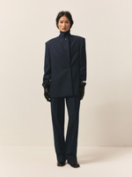 Пиджак из шерсти в тонкую полоску