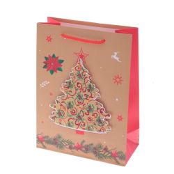 GAEM Пакет подарочный (бумага 210г/м2, блок микс 12шт), L26 W10 H32 см, 4в.